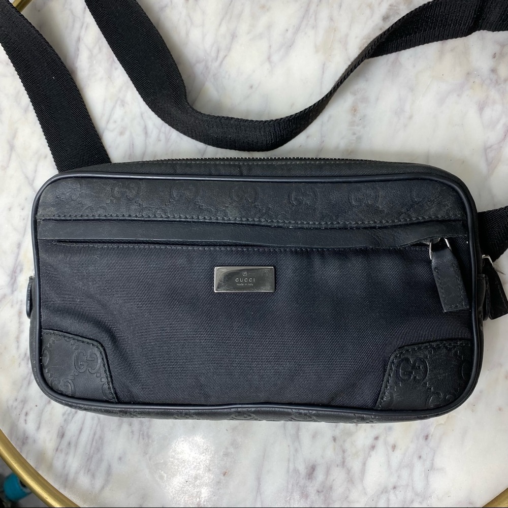 ✨Vintage Gucci GG Supreme Belt Bag Fanny Pack Bumbag Beige Coated Canvas Italy✨ - Picture 13 of 16